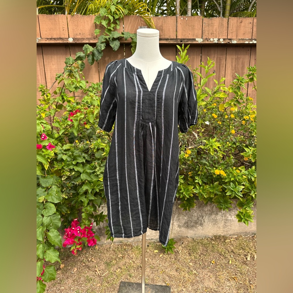 Miou Muse 100% Linen Dress with Pockets Size S